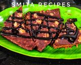 A picture of step 6 of Nutella cheese cake.