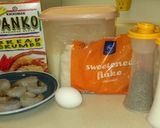 A picture of step 1 of Coconut Shrimp for Two.