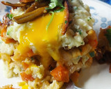 Foto del paso 6 de la receta: Pisto con tortitas de patata y yema de Huevo
