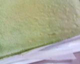 A picture of step 7 of Easy & Fluffy Matcha Green Tea Chiffon Swiss Roll.