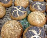 A picture of step 14 of Sesame & Poppy Kaiser Rolls (Kaisersemmel) with Skim Milk.