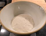 A picture of step 3 of 3 day Sourdough loaf.