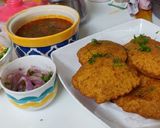A picture of step 5 of Bedmi Puri with Aloo Sabzi.