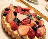 A picture of step 4 of Strawberry Tart: Brimming with Custard Cream.