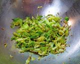 A picture of step 2 of Cabbage Rice Balls.