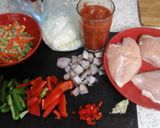 A picture of step 1 of My Spicy Chicken Veg Bake 😊.