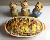 A picture of step 4 of Rice Baked with Ham and Cheese.