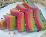 Foto langkah ke 7 dari resep Steamed Rainbow Cake Ny Liem.