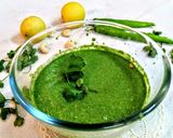A picture of step 4 of Green Coriander chutney for vrat.