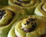 A picture of step 9 of Green Tea Spiral Rolls with Adzuki Beans.