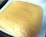 A picture of step 7 of Peach Blossom Roll Cake for Doll Festival.