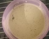 A picture of step 2 of Bajra atta, sooji, curd, rice powder, coriander leaves uttapam.