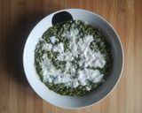 Foto del passaggio 6 della ricetta #613 Risotto con crema di spinaci e zucchine e stracciata di bufala 🥬🥒🍚