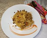 عکس مرحله 7 از دستور ماکارونی با گوشت چرخکرده و هویج و ذرت