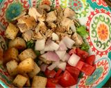 A picture of step 2 of Chicken Caesar Salad.