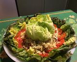 Une image de l'étape 12 de Salade de riz épicé aux tomates, laitue rouge et feta sauce melfor.
