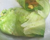 A picture of step 3 of Spicy Cheese and Corn Lettuce Wrap.