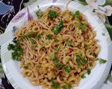 A picture of step 11 of Chicken chowmein with macroni.