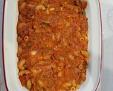 รูปขั้นตอนการทำที่ 7 ของ Cheesy beef macaroni casserole