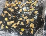 A picture of step 5 of Chocolate Walnut fudge.