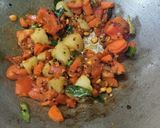 A picture of step 4 of Sooji/Semolina Potato, Tomato, Carrot Upma(no onion garlic).