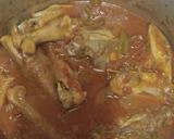 A picture of step 4 of Ugali,chicken stew with greens.