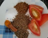A picture of step 1 of Chickpeas rice.