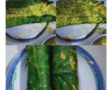 A picture of step 4 of Colocasia Leaves Patra / Gujarati Arbi Patra.