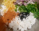 A picture of step 1 of Chawal ki Pakodi / Rice Fitters (with Leftover rice).