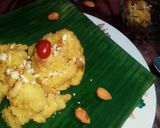 A picture of step 8 of Moong dal halwa.