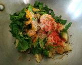A picture of step 4 of Yam kathi roll.