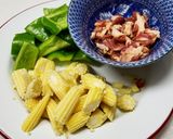 青椒玉米筍炒肉的食譜步驟2照片