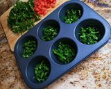 A picture of step 4 of Spinach & Egg Muffins.