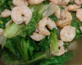 Foto langkah ke 2 dari resep Tumis selada bokor udang.