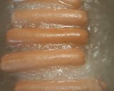 A picture of step 3 of Hotdogs with Mustard Green, Apple Slaw.