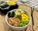 Foto del paso 7 de la receta Poke bowl de salmón y mango con edamame