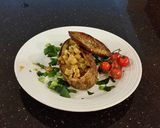 A picture of step 13 of Chicken Pot Pie in a Crispy Potato Shell.