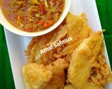 A picture of step 6 of Fried yam with egg.