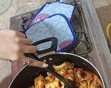 A picture of step 2 of Butt palak recipe.