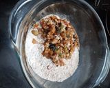 A picture of step 5 of Eggless plum cake.