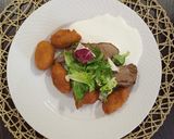 Sült vaddisznócomb édesburgonya krokettel recept fázis 5 fotója