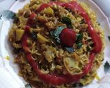 A picture of step 4 of Vegetables Maggi noodles.