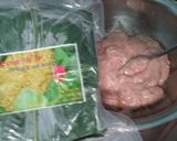 Hình bước làm 1 của món Thịt xay trộn cốm chiên