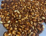A picture of step 4 of Moongphali Chikki (peanut brittle).