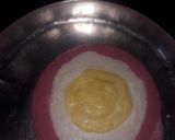 A picture of step 3 of Tri colour instant Dhokla.