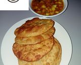 A picture of step 1 of Puri with potato dutch soup.