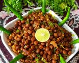 A picture of step 6 of Steam-Fried Wheat and Black Chickpea Masala Ghughri.