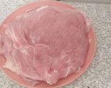 A picture of step 1 of Carne al Pastor.
