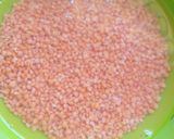 A picture of step 1 of Brinjal dip Dal curry.