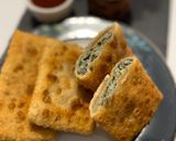 A picture of step 3 of Mughlai Paratha.